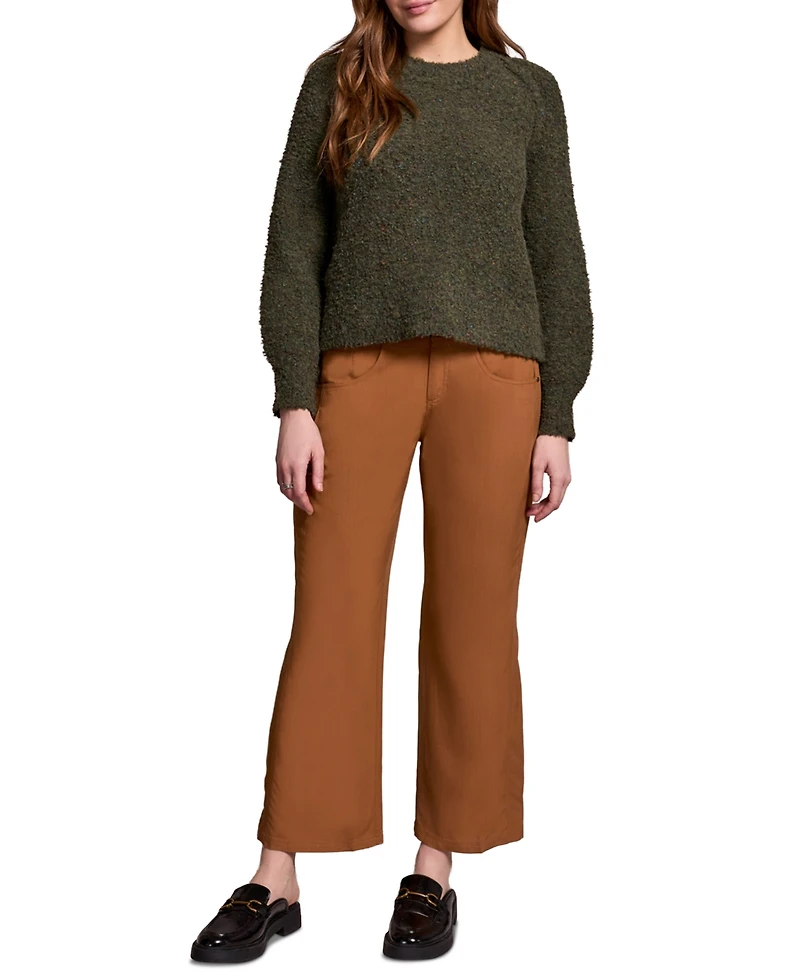 Tribal Women's Boucle Long Sleeve Crew Neck Sweater