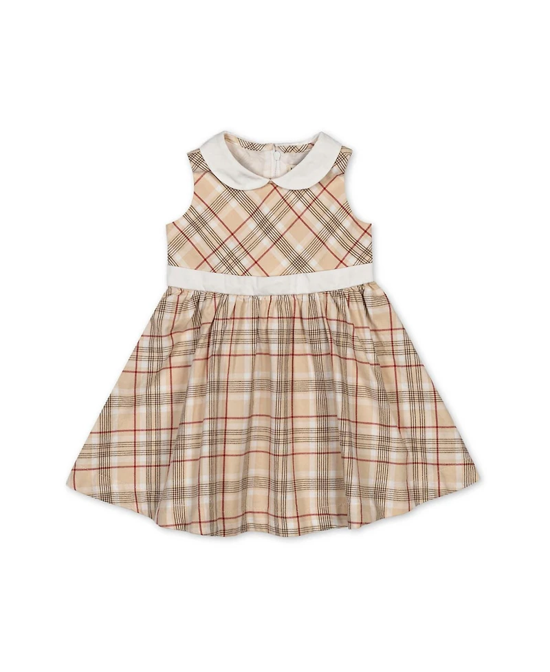 Hope & Henry Baby Girls' Organic Sleeveless Party Dress with Peter Pan Collar