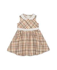Hope & Henry Baby Girls' Organic Sleeveless Party Dress with Peter Pan Collar