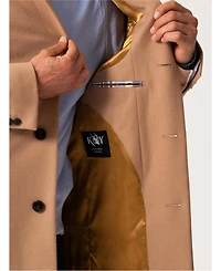 Koy Clothing Men's Herringbone Wool/Cashmere Overcoat