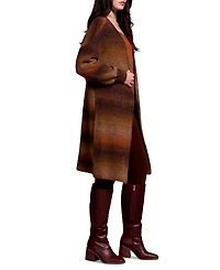 Tribal Women's Boucle Space Dye Puff Sleeve Long Cardigan Sweater