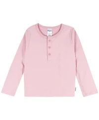 Gerber Toddler Girls 3-Pack Long Sleeve Shirts, Green/Pink/Coral, 4T
