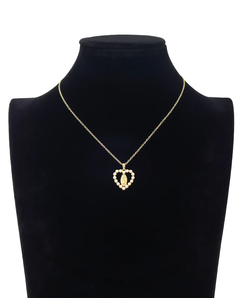 Unwritten Cultivated Pearl Saint Pendant Necklace