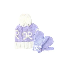 Bits & Bows Girls' Lavender Bobble Hat