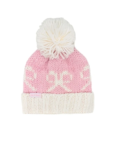 Bits & Bows Girls Pink Bobble Hat