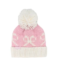 Bits & Bows Girls Pink Bobble Hat