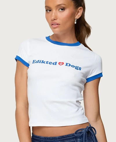 Edikted Women's Puppy Lover Donation T Shirt