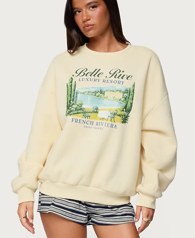 Edikted Women's French Riviera Oversized Sweatshirt