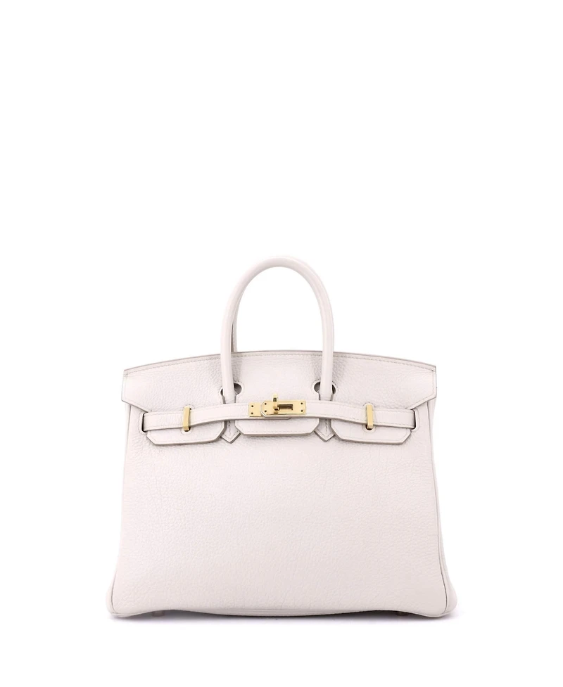 Pre-Owned Hermes Birkin 25 Handbag Light Togo with Rose Gold Hardware