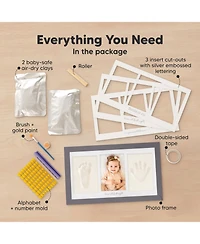 Duo Baby Hand and Footprint Kit, Handprint Newborn Photo Frame, Keepsake for New Mom