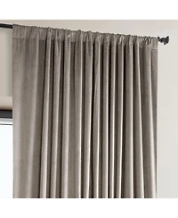 Half Price Drapes Library Taupe Extra Wide Signature Plush Velvet Hotel Blackout Curtain