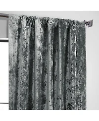 Half Price Drapes Stone Grey Lush Crush Velvet Room Darkening Curtain