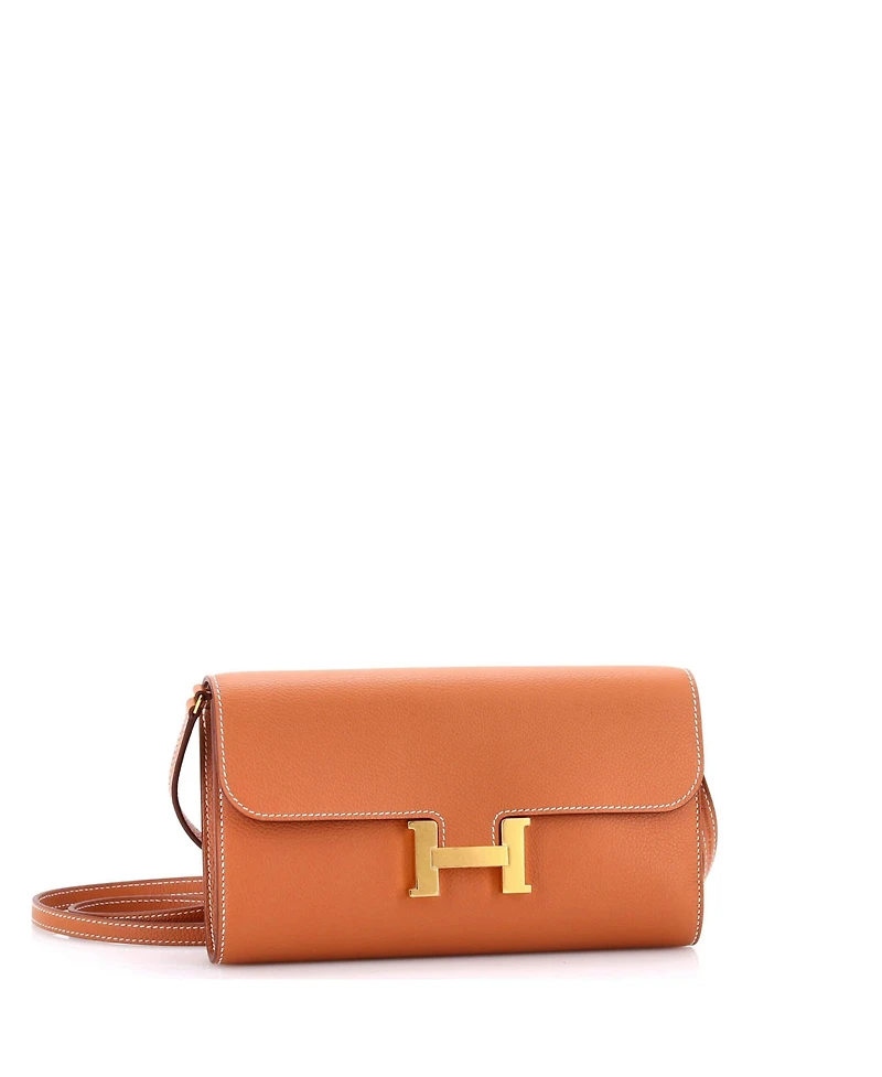Pre-Owned Hermes Constance To Go Wallet Evercolor