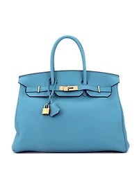 Pre-Owned Hermes Birkin 35 Handbag Togo with Gold Hardware