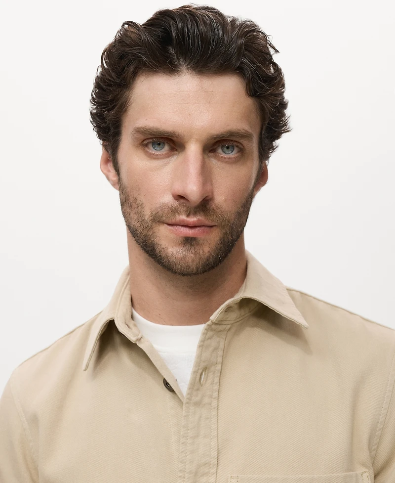 Mango Men's Denim Pockets Overshirt