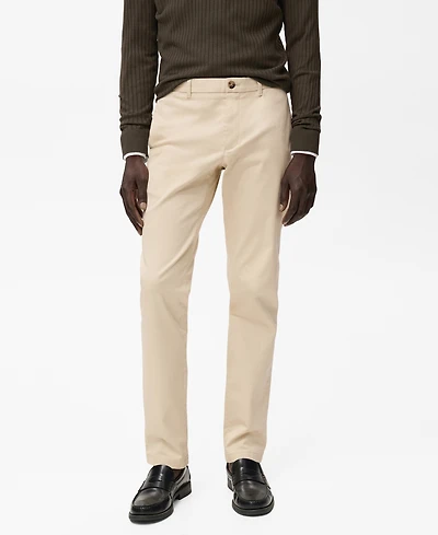 Mango Men's Barna Slim-Fit Twill Chino Pants
