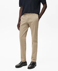 Mango Men's Barna Slim-Fit Twill Chino Pants