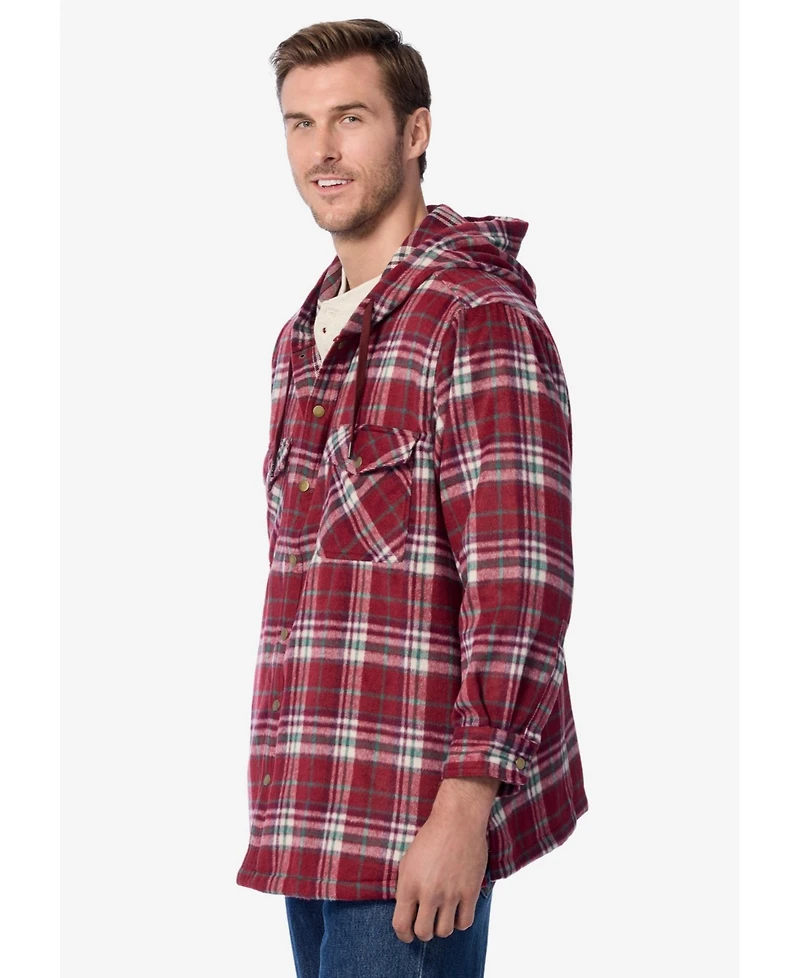 KingSize Big & Tall Brawny Snap Shirt Jacket