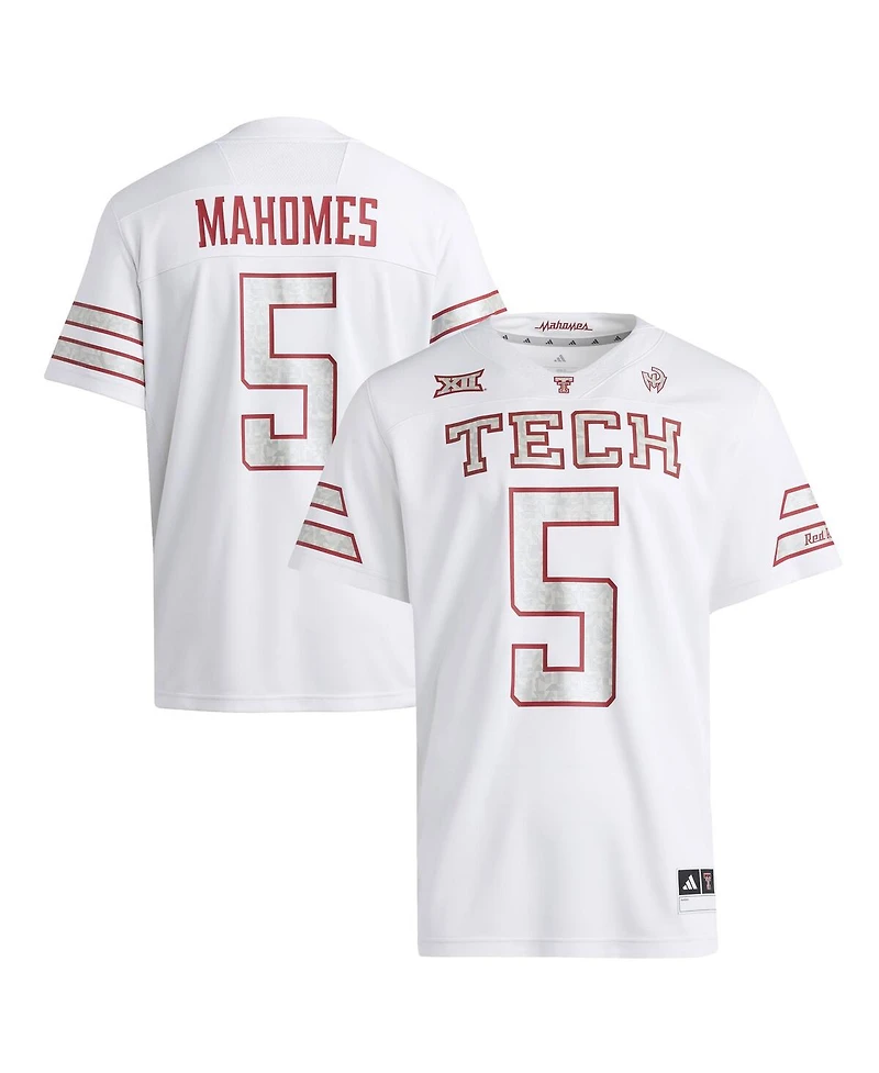 Adidas x Mahomes Men's White Texas Tech Red Raiders Premier Strategy Jersey