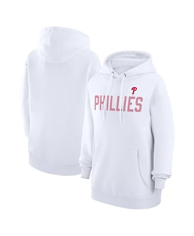 G-iii 4Her by Carl Banks Women's White Philadelphia Phillies Dot Print Pullover Hoodie