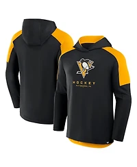 Fanatics Men's Black Pittsburgh Penguins Meta Game Transitional Pullover Hoodie