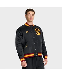Nike Men's Black Usc Trojans Legacy Full-Snap Bomber Jacket