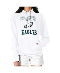G-iii 4Her by Carl Banks Women's Philadelphia Eagles Team Logo Graphic Fleece Tri-Blend Pullover Hoodie
