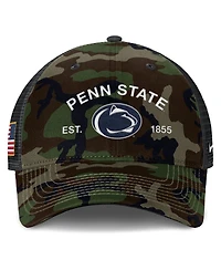 Nike Men's Camo Penn State Nittany Lions 2025 Military Appreciation Rise Adjustable Trucker Hat