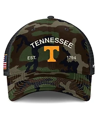 Nike Men's Camo Tennessee Volunteers 2025 Military Appreciation Rise Adjustable Trucker Hat