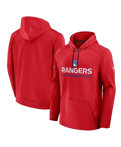 Fanatics Men's Red New York Rangers Authentic Pro Rink Hoodie