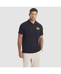 Fanatics Men's Black Chicago Blackhawks Authentic Pro Rink Raglan Polo Shirt