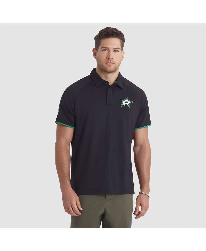 Fanatics Men's Black Dallas Stars Authentic Pro Rink Raglan Polo Shirt