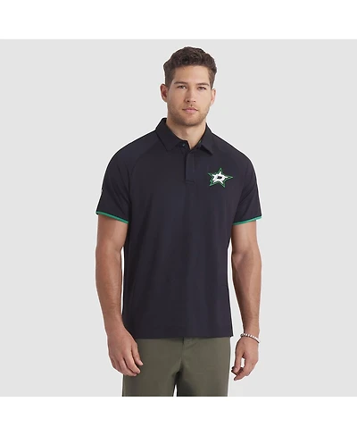 Fanatics Men's Black Dallas Stars Authentic Pro Rink Raglan Polo Shirt