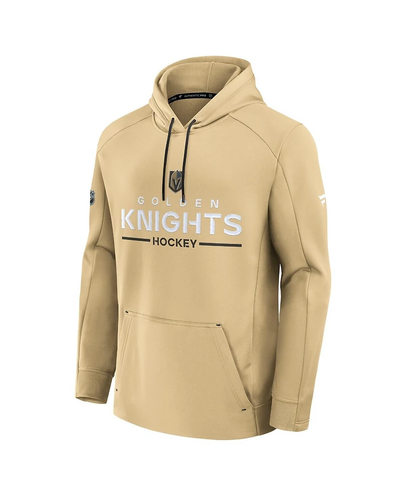 Fanatics Men's Gray Vegas Golden Knights Authentic Pro Rink Hoodie