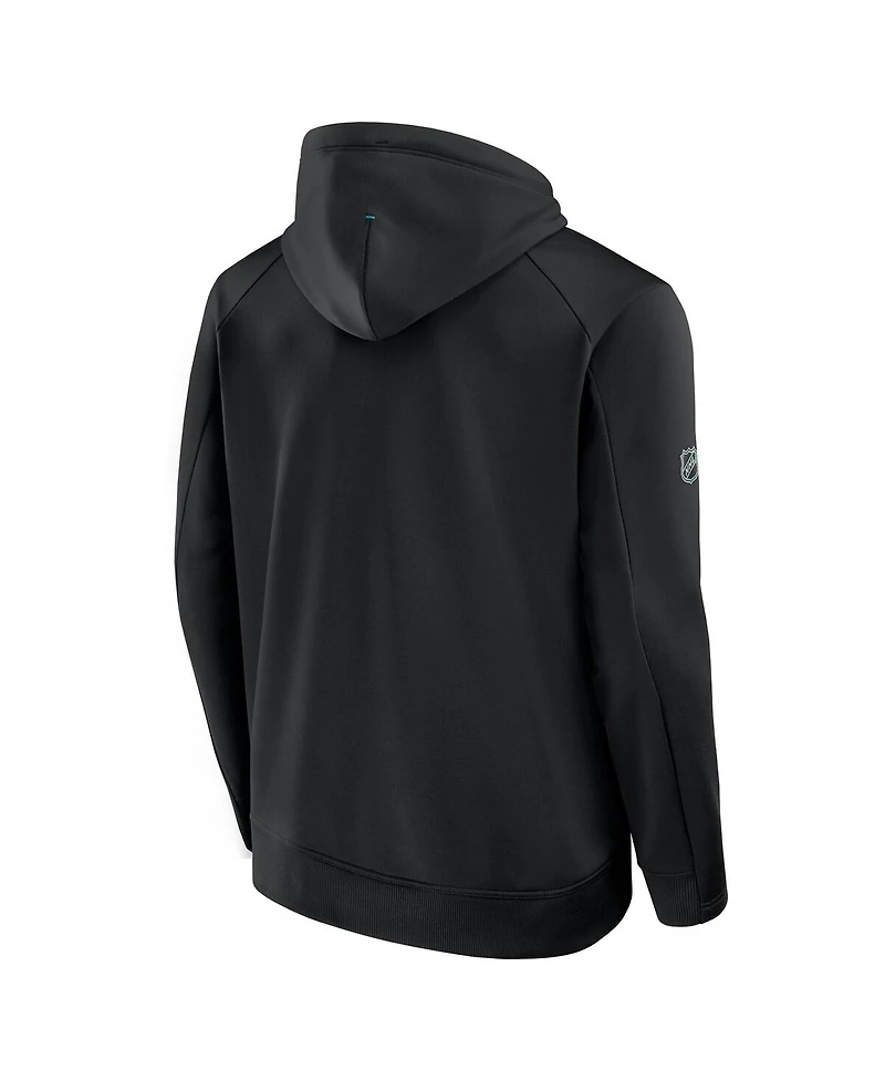 Fanatics Men's Black San Jose Sharks Authentic Pro Rink Hoodie