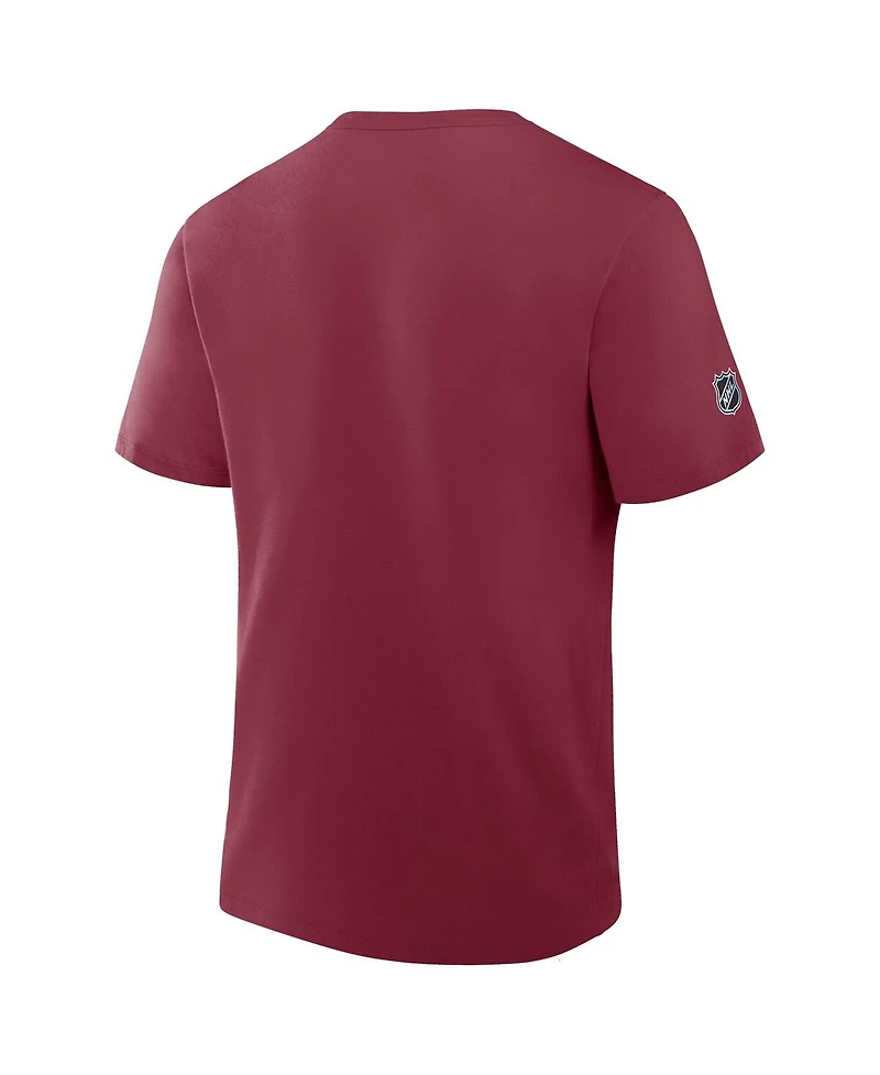 Fanatics Men's Burgundy Colorado Avalanche Authentic Pro Primary T-Shirt
