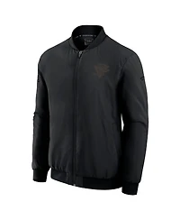 Fanatics Men's Black Pittsburgh Penguins Authentic Pro Road Lightweight Full-Zip Bomber Jacket