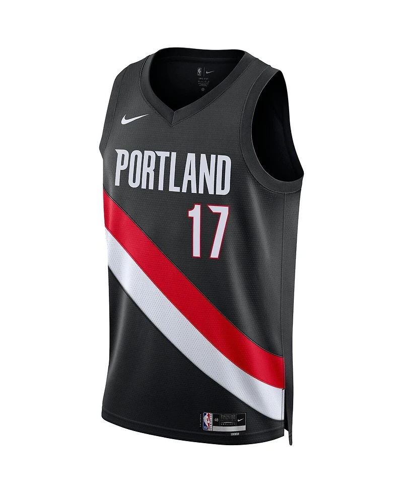 Nike Men's and Women's Shaedon Sharpe Black Portland Trail Blazers Swingman Jersey - Icon Edition