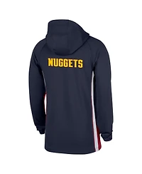 Nike Men's Navy Denver Nuggets Authentic On Court Zone Quarter-Zip Dri-fit Hoodie Jacket