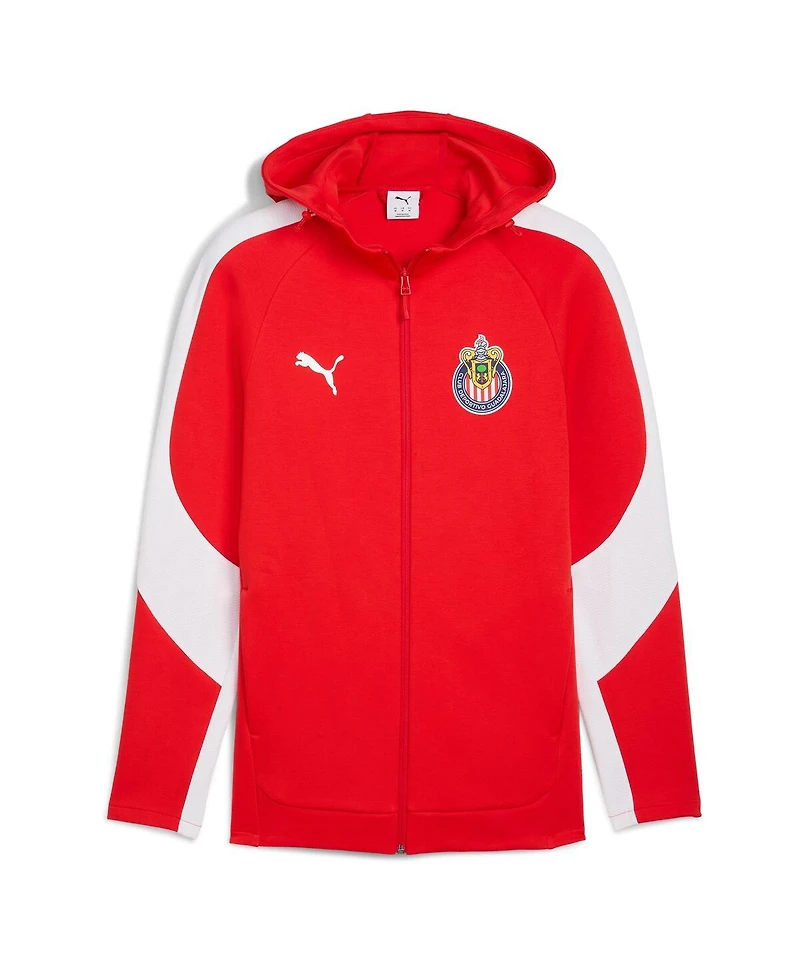 Puma Men's Red Chivas Evostripe Full-Zip Hoodie