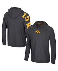 Colosseum Men's Black Iowa Hawkeyes Back Business Long Sleeve Raglan T-Shirt