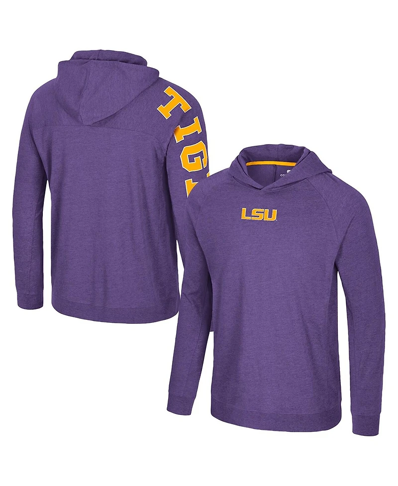 Colosseum Men's Purple Lsu Tigers Back Business Long Sleeve Raglan T-Shirt
