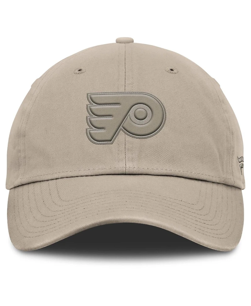 Fanatics Men's Tan Philadelphia Flyers Authentic Pro Road Adjustable Hat
