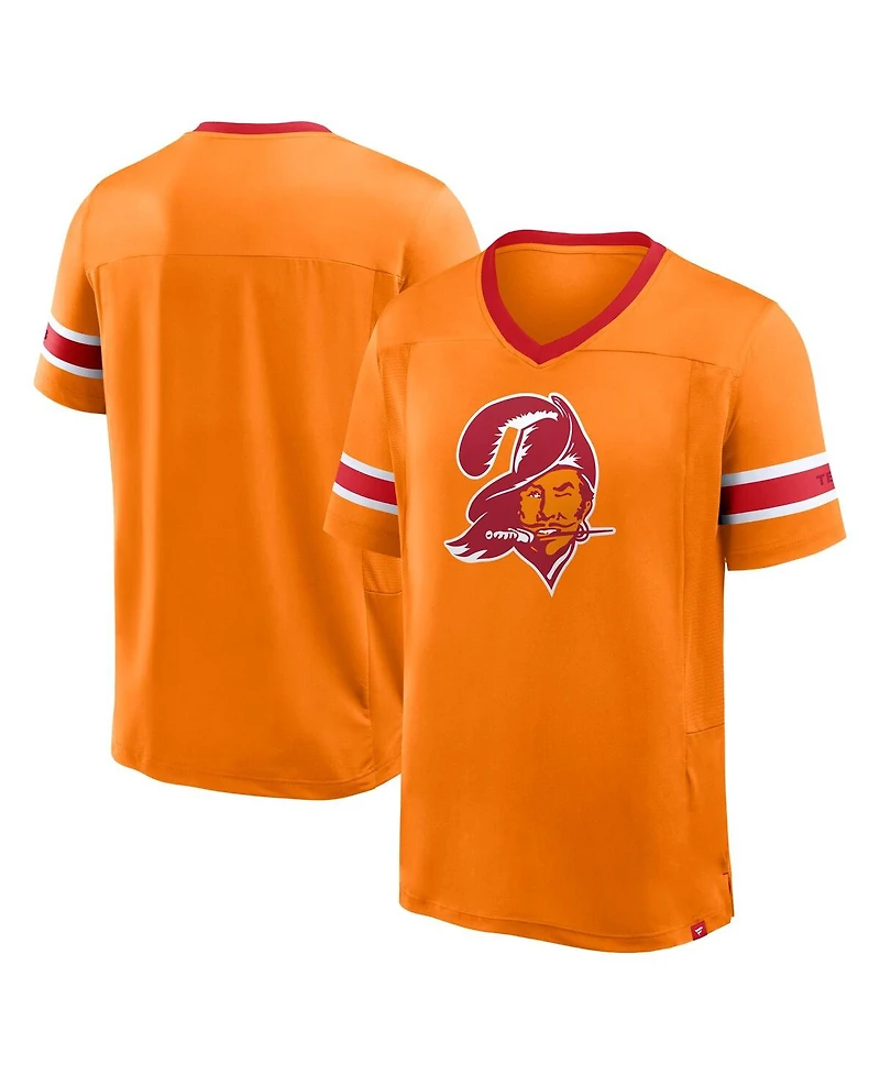Fanatics Men's Orange Tampa Bay Buccaneers Hometown Premium Hashmark V-Neck T-Shirt