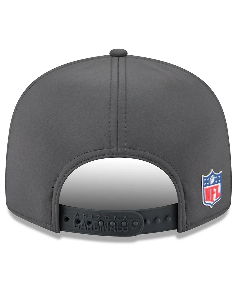New Era Men's Charcoal Arizona Cardinals 2025 Sideline Cold Weather Split Panel 9FIFTY Snapback Hat