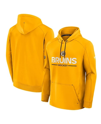 Fanatics Men's Gold Boston Bruins Authentic Pro Rink Hoodie