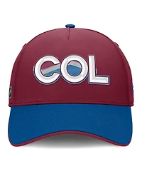 Fanatics Men's Burgundy/Blue Colorado Avalanche Authentic Pro Rink Team Code Flex Hat