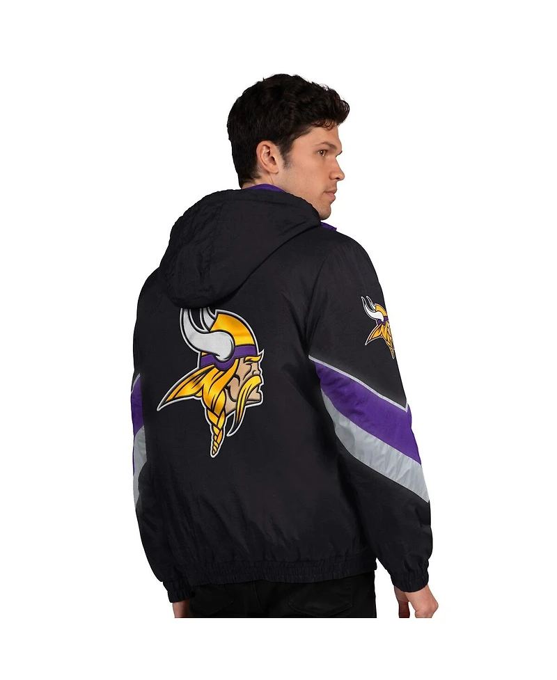 Starter Men's Black/Purple Minnesota Vikings Thursday Night Gridiron Full-Zip Jacket