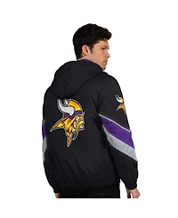 Starter Men's Black/Purple Minnesota Vikings Thursday Night Gridiron Full-Zip Jacket