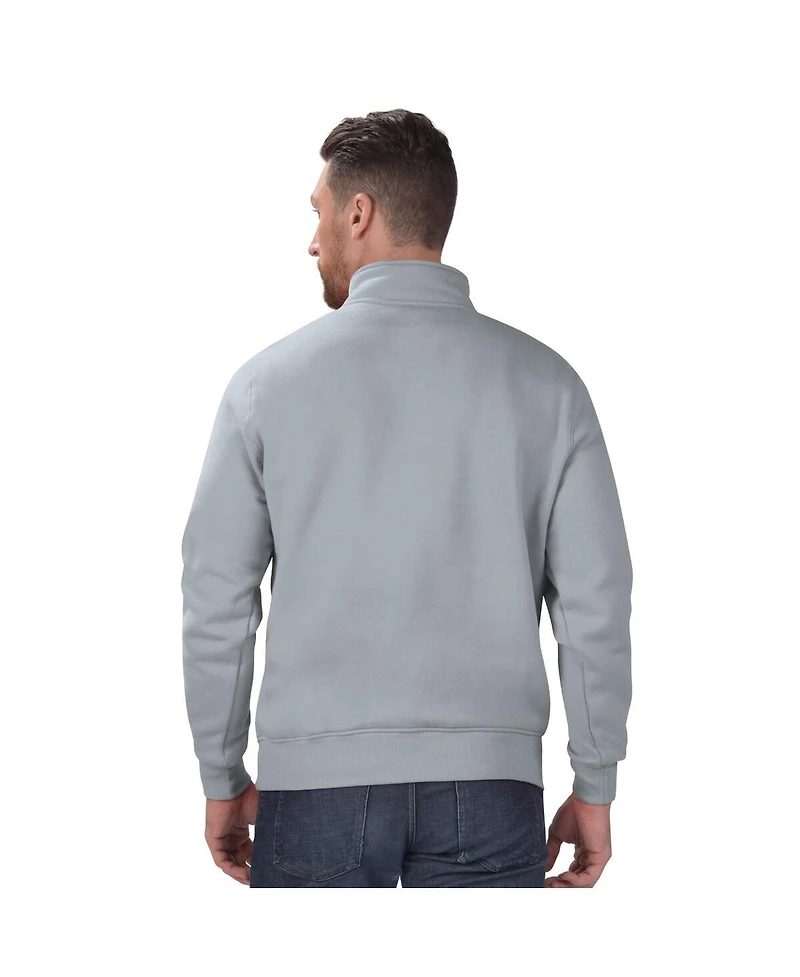 Starter Men's Gray Los Angeles Chargers Classic Quarter-Zip Pullover Sweatshirt